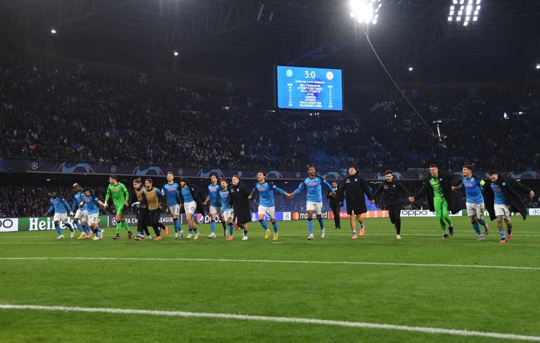 Napoli primo per gol fatti in Champions: 25