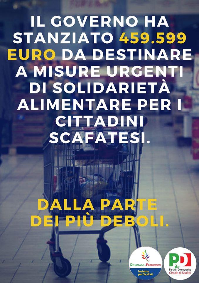 Scafati, bonus spesa. Il Pd: ‘Pericolose incongruenze che speriamo vengano subito corrette’