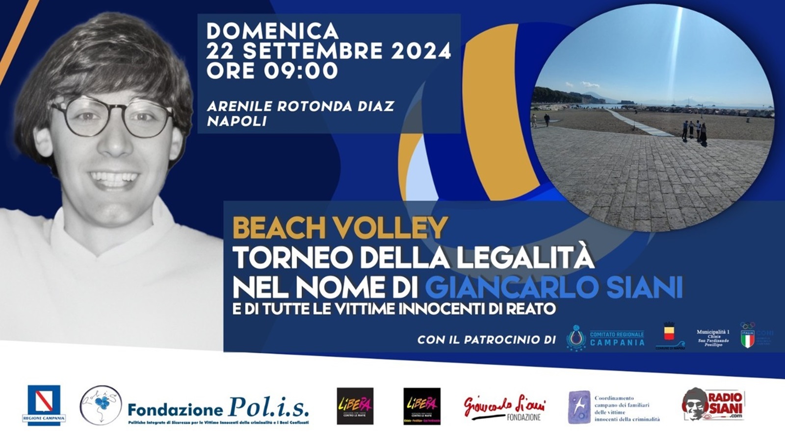 A Napoli il torneo di beach volley per la legalità in ricordo di Giancarlo Siani