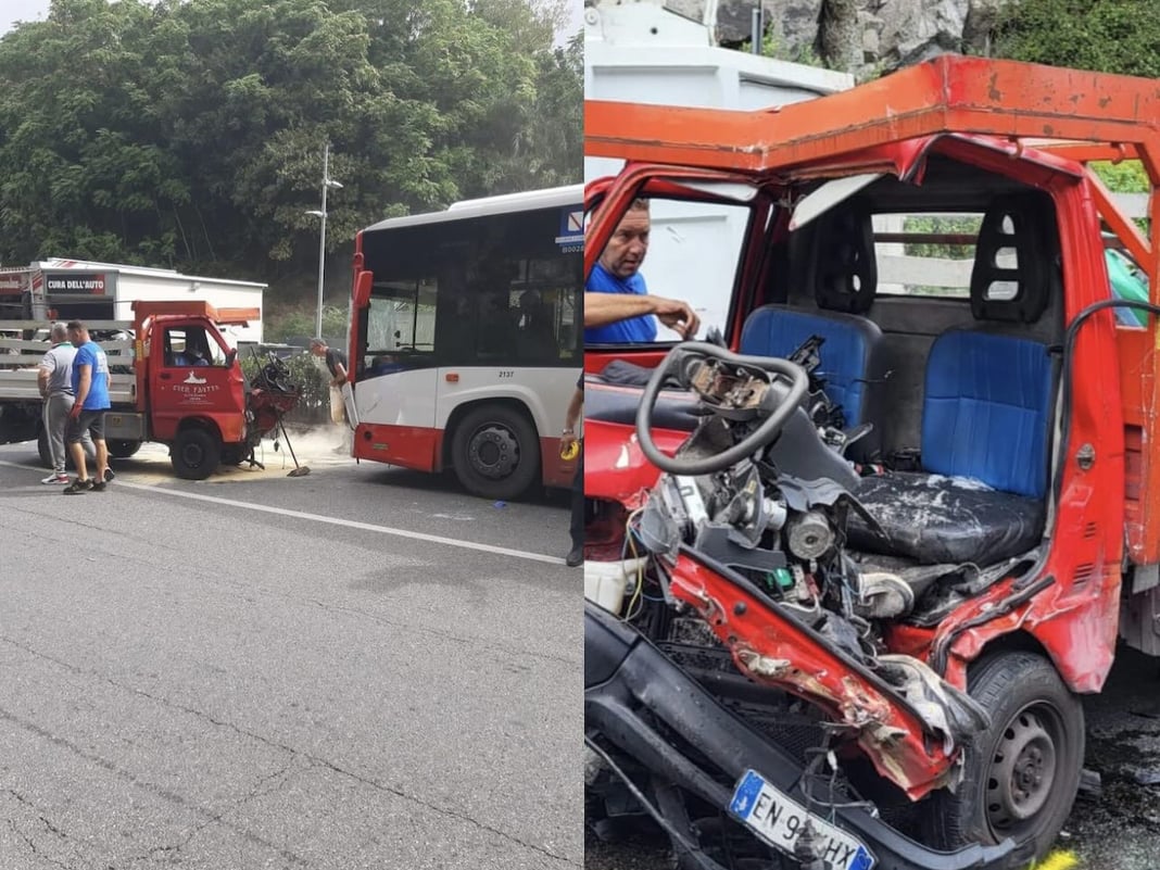 Ischia, incidente tra furgone e bus Eav: 6 feriti, uno in gravi condizioni