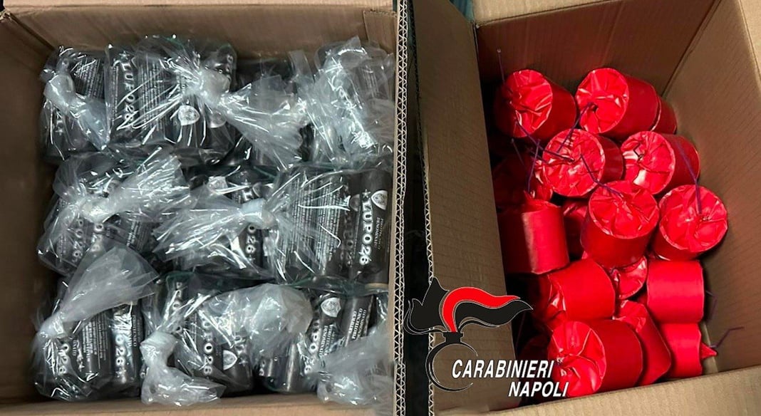 Gragnano, materiale esplosivo illegale