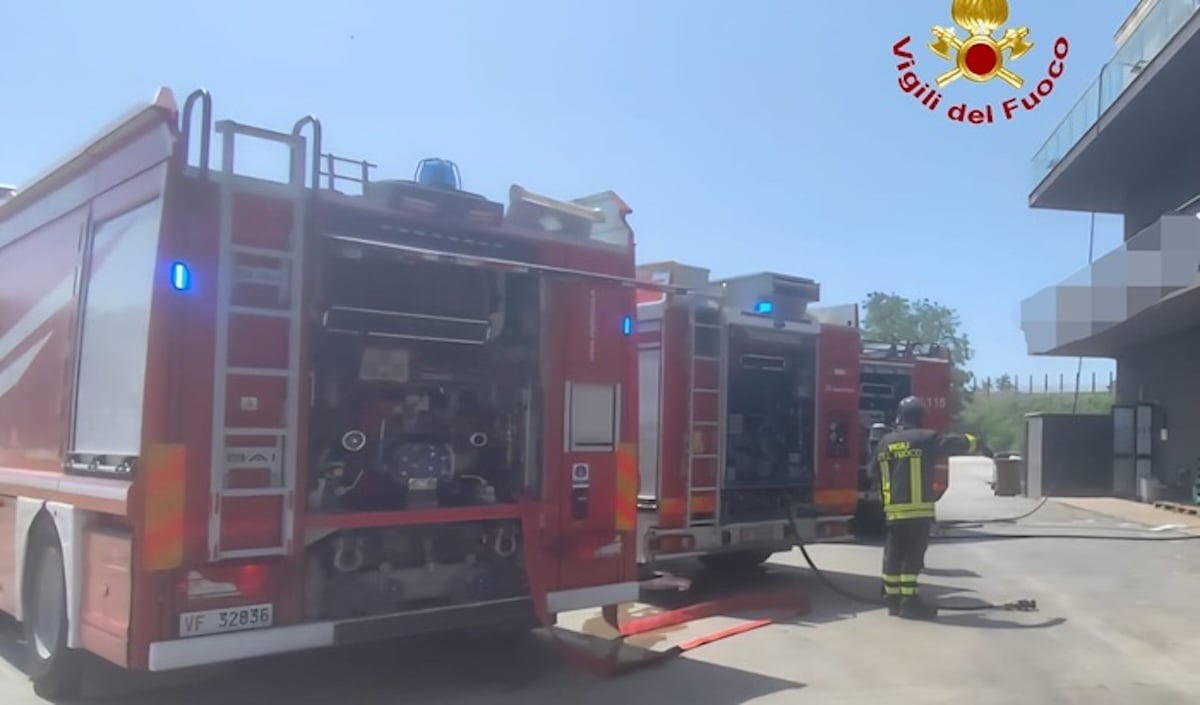 incendio nella cucina di un ristorante