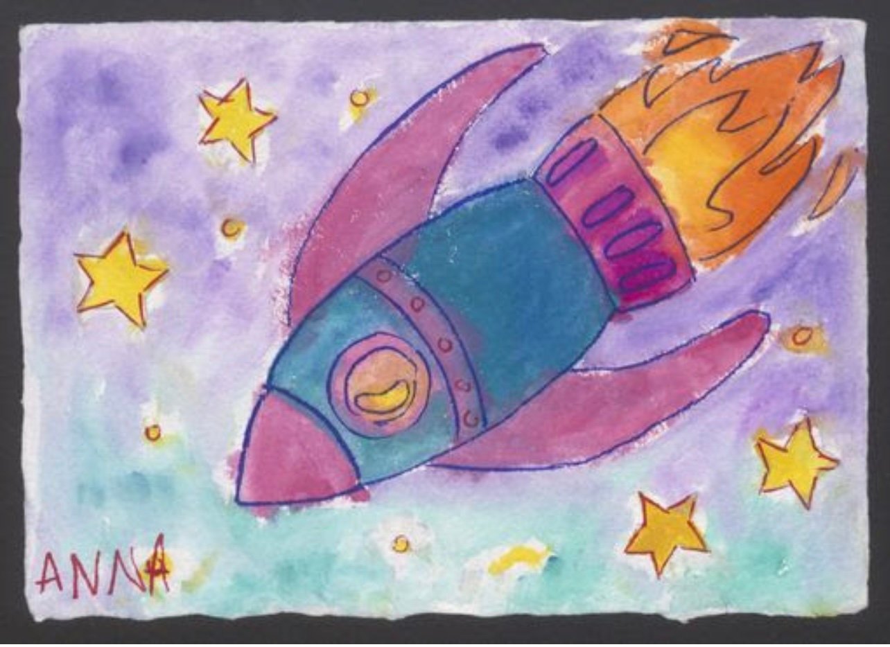 I disegni dei bimbi ricoverati volano in orbita con lo Scriptorium Foroiuliense