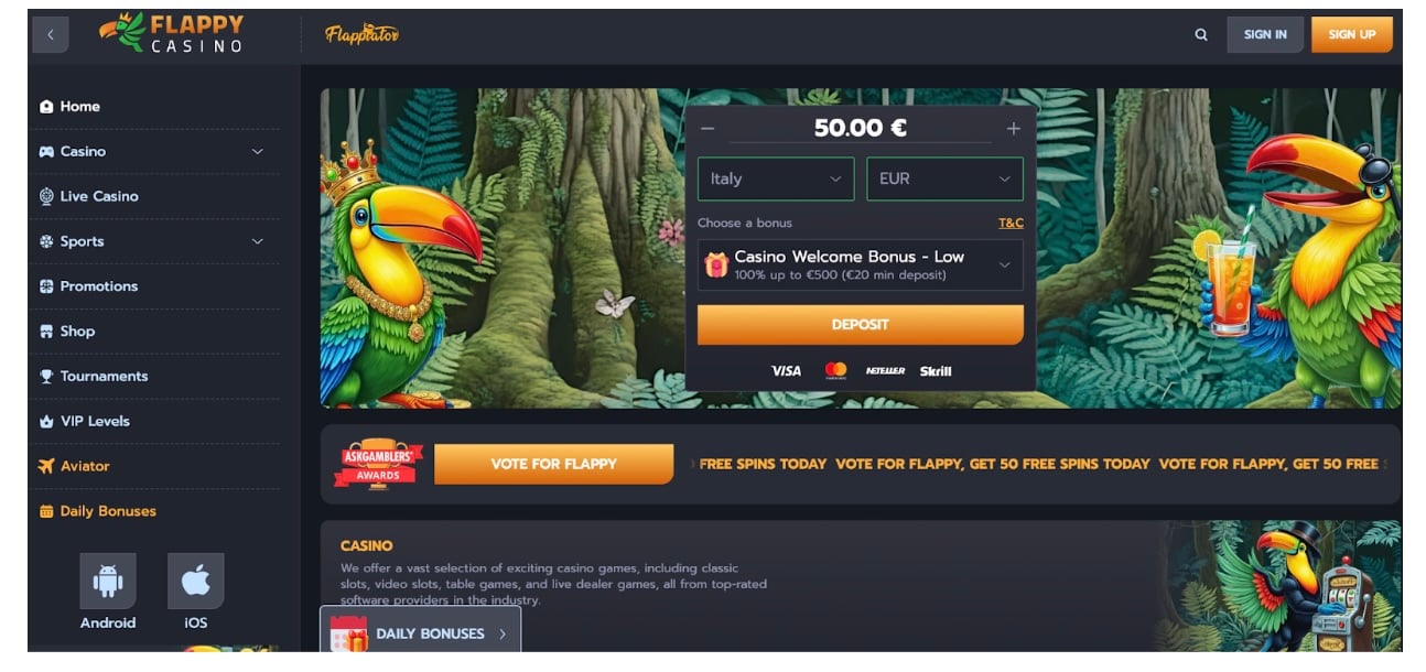 Flappy Casino: la scelta smart per i giocatori del Sud